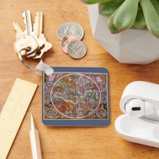 Map of Christian Constellations, Southern Skies Schlüsselanhänger (Schreibtisch)