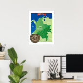 Map of Colombia Poster (Heimbüro)
