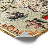 Map of Cornwall Poster (Ecke)