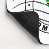 Map of Dominica, Postal Passport Stamp Mousepad (Ecke)