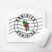 Map of Dominica, Postal Passport Stamp Mousepad (Mit Mouse)