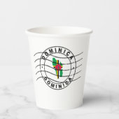 Map of Dominica, Postal Passport Stamp Pappbecher (Vorderseite)