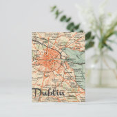 Map of Dublin Postkarte (Stehend Vorderseite)