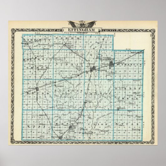 Map of Effingham County Poster (Vorne)
