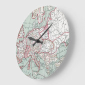 MAP OF EUROPE, 12th CENTURY Große Wanduhr (Winkel)