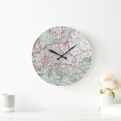 MAP OF EUROPE, 12th CENTURY Große Wanduhr (Zuhause)