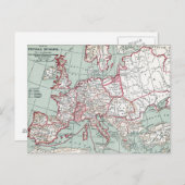 MAP OF EUROPE, 12th CENTURY Postkarte (Vorne/Hinten)
