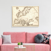 Map of Europe 2 Leinwanddruck (Insitu (Wohnzimmer))