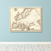 Map of Europe 2 Leinwanddruck (Insitu (Holzboden))