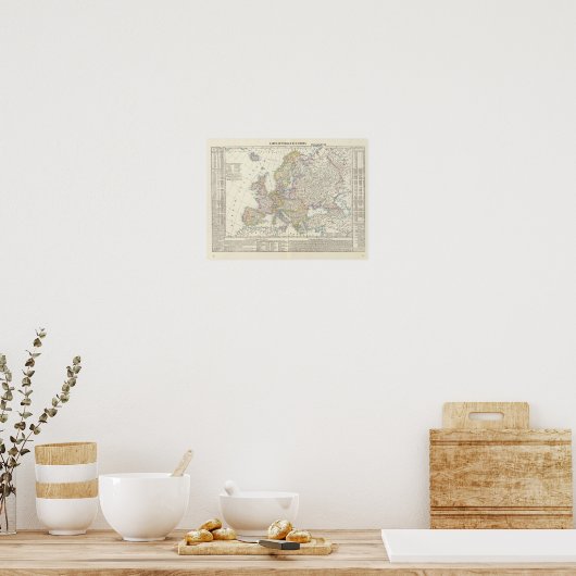 Map of Europe 2 Poster (Küche)