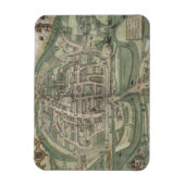 Map of Exeter, from 'Civitates Orbis Terrarum' by Magnet (Vertikal)