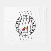 Map of Florida, Postal Passport Stamp, Travel Stam Fleecedecke (Vorderseite (Horizontal))