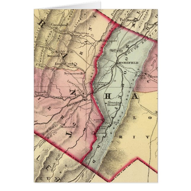 Map of Grant, Hardy counties (Vorne)