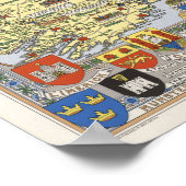 Map of Historical Ireland Poster (Ecke)