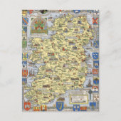 Map of Historical Ireland Postkarte (Vorderseite)