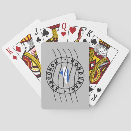 Map of Honduras, Postal Passport Stamp Spielkarten (Rückseite)