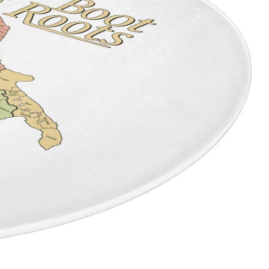 Map of Italy "Boot Roots"  Schneidebrett (Ecke)