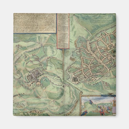 Map of Jerusalem, from 'Civitates Orbis Terrarum' Magnet (Vorne)