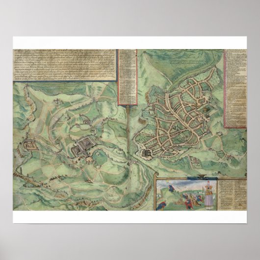 Map of Jerusalem, from 'Civitates Orbis Terrarum' Poster (Vorne)