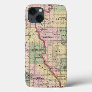 Map of Juneau and Adams counties Case-Mate iPhone Hülle