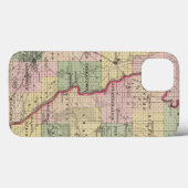 Map of Juneau and Adams counties Case-Mate iPhone Hülle (Rückseite (Horizontal))