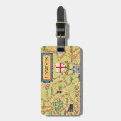 Map of London England Gepäckanhänger (Vorderseite vertikal)