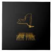 Map of New York, Gold Map Fliese (Vorderseite)