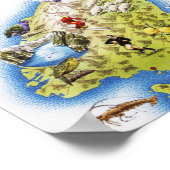 Map of New Zealand Poster (Ecke)