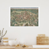 Map of Odense, from 'Civitates Orbis Terrarum' by Poster (Küche)