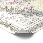 Map of Persia, Afghanistan and Arabia Poster (Ecke)