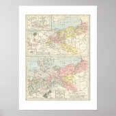 Map of Prussia in 1866 Print Poster (Vorne)