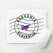 Map of Slovenia, Postal Passport stamp Mousepad (Mit Mouse)