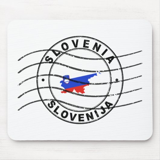 Map of Slovenia, Postal Passport stamp Mousepad (Vorne)