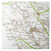 Map of Sonoma County CA  Fliese (Vorderseite)