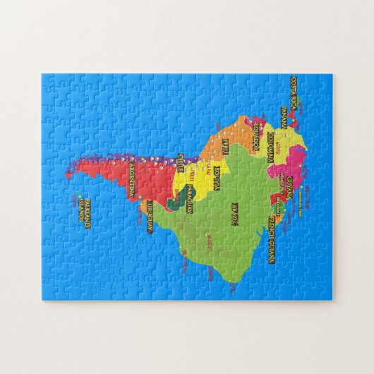 Map of South america Puzzle (Horizontal)
