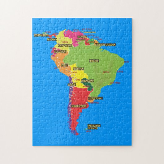 Map of South america Puzzle (Vertikal)