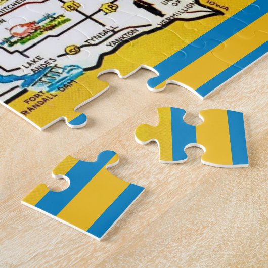 Map of South Dakota 11x14 Jigsaw Puzzle (Seite)