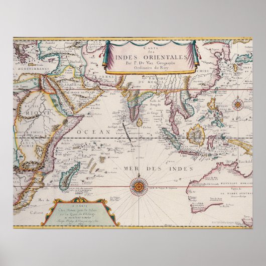 Map of South East Asia Poster (Vorne)