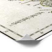 MAP OF STAFFORDSHIRE, 1793 POSTER (Ecke)