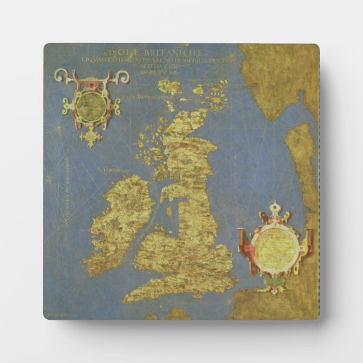 Map of the 16th Century British Isles Fotoplatte (Vorderseite)
