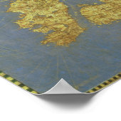 Map of the 16th Century British Isles Poster (Ecke)