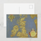 Map of the 16th Century British Isles Postkarte (Vorne/Hinten)