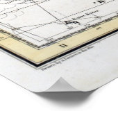 Map of The Constellations Plate XXII Poster (Ecke)