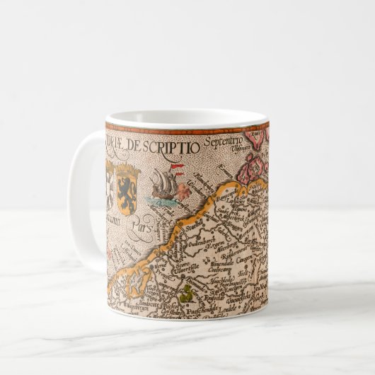Map of the county of Flanders (1609) Kaffeetasse (Vorderseite Links)