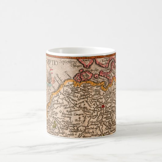 Map of the county of Flanders (1609) Kaffeetasse (Mittel)