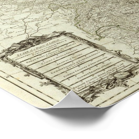 Map of the Empire of Germany Poster (Ecke)