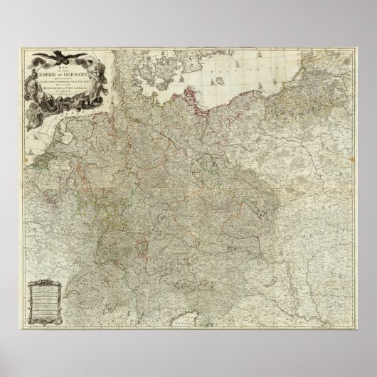 Map of the Empire of Germany Poster (Vorne)