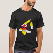 Map of the flag of Brunei T-Shirt (Vorderseite)