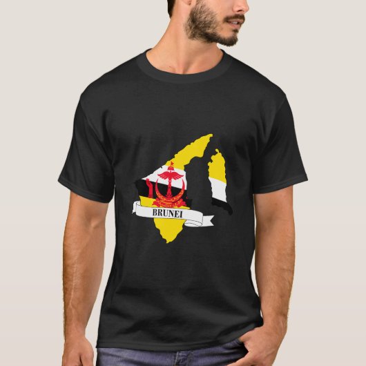 Map of the flag of Brunei T-Shirt (Vorderseite)