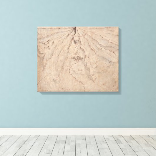 Map of The Lonley Mountain Leinwanddruck (Insitu (Holzboden))